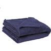 English Home Coperta in pile per la casa, coperta per divano o letto, morbida e soffice coperta per i viaggi, coperta natalizia come regalo, 130x170 cm, blu scuro