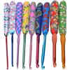 Cikonielf Set di 9 Uncinetti Colorati con Impugnatura Comfort, Kit per Lavori a Maglia e Uncinetto, Accessori per Artigianato Fai da Te