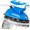 Duronic SI2 BE Mini Ferro da Stiro, Ferro da viaggio a vapore 375 W, Serbatoio 50ml, Steamer portatile con spazzola e borsello da viaggio, Ferro a vapore per lavori di cucito, quilting, Blu