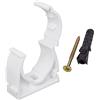 SKIR'CO (20 pezzi) Clip per tubi, morsetti in plastica per tubi da 25 mm, clip per tubi con serratura, ganci per tubi, clip bianche