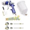 IPOTOOLS Pistola Per Verniciare A Spruzzo HVLP H-827P - Pistole a spruzzo per verniciare - con ugello in plastica da 600 ml e un ugello in acciaio inox 1,4 mm + 2x set di ugelli 1,7 mm e 2,0 mm