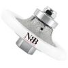 NBB Ruota con profilo diamantato fresa diamantata con guida di copertura più grande mola diamantata per profilatura smussi piastrelle gres porcellanato ceramica granito marmo pietra(Half-Bullnose B15)