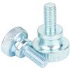 Yudesun 15-30Pz Ferramenta Elementi Fissaggio Vite a Testa Zigrinata Utensili Zincato Acciaio Carbonio Piatto Zigrinata Viti Dado Bullone M3-M6