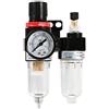Keenso Regolatore di pressione del filtro dell'aria, 1/4 Separatore di acqua olio Trap Lubrificatore di umidità Trappola Filtro del compressore d'aria con Coppa del lubrificatore