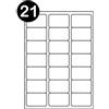 Double Dragon, Etichette autoadesive per indirizzi, formato A4, 21 etichette per foglio, 100 fogli, 63,5 x 38,1 mm, totale 2100 etichette, per stampa laser, stampa a getto d'inchiostro,