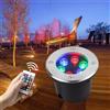 QICBYING Faretto Da Incasso RGB Per Esterni - Luci Paesaggistiche - Faretto LED, Faretti Da Giardino Con Cambio Colore Da 6 W Con Telecomando, Faretto Da Pavimento A LED Da Incasso Impermeabile IP67(6W(220V))