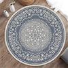 Highdi Tappeto Rotondo Salotto, Morbido Moderno Boemia Mandala Tappetini Antiscivolo Tappeto per Bambini Cameretta Cucina Casa Zona Balcone Tappet Tavolino (100cm,Azzurro)