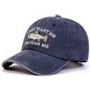 Generisch Cappellino vintage da donna Want Me Fish Fear Me - blu navy - cappello da pesca regolabile, Navy Blu Vintage lavaggio