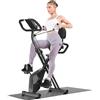 Botifly Cyclette Pieghevole da Casa 4 in 1, Bicicletta magnetica pieghevole, Resistenza magnetica regolabile a 16 livelli, monitor LCD e sensore di frequenza cardiaca