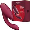 Womanizer Duo 2 Vibratore Succhia-Clitoride per Donna - Succhiatore clitorideo - Stimolazione Punto G - Smart Silence - Sex Toy Rabbit - 14 intensità di vibrazione e suzione - Impermeabile - Bordeaux