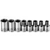 Powerbuilt 642053 - Set di 8 chiavi a bussola universali con vassoio, 1/4
