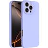 Captor Cover iPhone 16 Pro Max Custodia Colorata in Silicone Liquido, Flessibile, Bordo Rialzato per Schermo e Fotocamera, Morbida Con Microfibra Interna per iPhone 16 Pro Max Cover (Lavanda Blu)