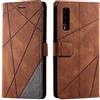 SONWO Cover per Galaxy A7 2018, Flip Caso in PU Pelle Case Cover Portafoglio Custodia per Samsung Galaxy A7 2018, [Kickstand] [Slot per Schede], Marrone