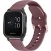 Tobfit Cinturino per Garmin Venu Sq Music per Uomo e Donna, 20mm Cinturino in Silicone Sportivo per Garmin Venu Sq 2 Music/Venu Sq 2 /Venu Sq/Venu/Venu 2 Plus (Fumo viola)