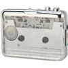 Septpenta Registratore a nastro portatile, suono stereo chiaro, jack per cuffie da 3.5 mm stile vintage, custodia in ABS trasparente adatta per ascoltare parole ascoltando canzoni