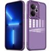 YUXING Cover per Realme 14 5G / Realme 14T 5G Custodia Trasparente con Pellicola Protettiva Lenti Morbida Ultra Sottile Antiurto Bumper Slim Case - Viola