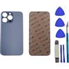 PeiDog 13 Pro - Vetro posteriore di ricambio per iPhone 13 Pro, vetro posteriore di ricambio con adesivo preinstallato + kit di attrezzi di riparazione (blu Sierra)