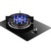 TONGRENYUYI Stufa A Gas 33 Cm, Fornello A Gas A 1 Bruciatore, Bruciatore Wok Ad Anello Antincendio A 13 Cavità Da 9,0 KW, Piano In Vetro Temperato Nero Con Protezione Antifiamma, Adatto For La Cucina Di Casa