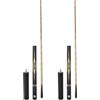 Dysdensa Set di due stecche da biliardo fatte a mano da 145 cm con estensione, struttura in legno di frassino resistente, stecca professionale da 510 g, ideale per biliardo e snooker