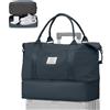 WEPLAN Borsone da Viaggio Donna 40x20x25 Ryanair Borsa da Viaggio Aereo Bagaglio a Mano Borsone Palestra Donna Weekend Ospedale Borsa Sportiva Piscina con Scomparto per le Scarpe,Grigio Ardesia