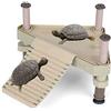 HEEPDD Isola Tartarughe, Piattaforma Basking per Acquario con Scala Rampa Accessorio Resistente per Terrazzo Salire Turtle Dock