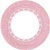 Bigiemme Piatto carta 23 cm - 8 pezzi - baby cuori rosa