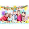 Bigiemme Festone buon compleanno 185x14 cm - animali della giungla