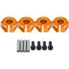 Dilwe Adattatori per mozzi ruota esagonali, 12 mm universale per auto HSP 1/10 Scale RC(5mm, arancione)