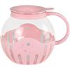JOCCA - Palcorn in vetro per microonde 2,2 l con griglia in silicone, adatto per lavastoviglie, colore rosa (rosa)