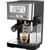 Sencor Macchina per Espresso con Schiumatore e Serbatoio del Latte, Display LCD, Pompa Italiana 15 bar, Riscaldamento Rapido, Thermoblock, Barista Express, Caffè in Polvere [4090SS]