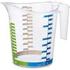 Rotho Domino Grande Caraffa di Misura con Scala, Plastica (PP) senza BPA, Trasparente, 2 L, 22.1 x 15.4 x 19.3 cm