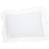 Fresh Ideas Ruffled Poplin Sham 2 Confezione, Cotone, White, Standard