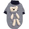 AKTOUR Tazza da tè per cuccioli, vestiti in pile per autunno e inverno, in pile, caldo per cani di piccola taglia, maglione per animali domestici (blu, XS)