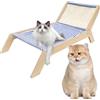 Generico Hamp Beach sedia per gatto | Comodo letto rialzato per gatto interno | Sedia a sdraio originale con sisal griffin e pallina giocattolo | Rilassati per i gatti | Spiaggia