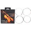 RiToEasysports Corde Violino 4/4, Corde per Viola Set Di Corde Universali, 4 Pezzi Anima In Acciaio Toni Ricchi e Caldi Per Violini 14-16 Pollici