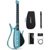 CYBER-G Enya CYBER-G Chitarra Smart senza Corde - Innovativa Silent & E-Guitar con Tasti LED, Drum & Bass, Centinaia di Preset, App per Accordi Interattivi per Imparare, Esercitarsi & Performance - Nero
