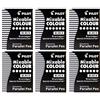 PILOT Lot de 6 Boites de 6 Cartouches d'encre pour stylo Parallel Pen Noir