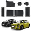ECOZEN Tappetini Antiscivolo Peugeot 208/2008 Restyling 2020-2025 Impermeabile antiscivolo Tappetini in Gomma per Console Centrale Porta Bicchieri Scanalatura Porta Peugeot 208 2008 Accessori Bianco