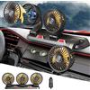 DAZZTIME 12V mini Ventilatore Elettrico,Ventilatore per Auto,Rotazione a 360°Ventola Veicolo per SUV,Portatile Ventilatore da Auto con 2 Velocità,per SUV,Camper,Camion(Tre Teste)