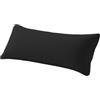 Poligino Federe Cuscini Letto Matrimoniale 50x150cm 1 PCS, Federe per Cuscini con Invisibile Cerniera in Premium Microfibra, Copri Cuscino Letto Anallergico e Traspirante, Nero