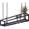 CUEYU Scaffale for soffitto/Pan Rack Appeso Scaffale Appeso Cucchiaio da soffitto for soffitto Pentole Guanti da pentole Deposito for bar Garage Ristorante, Telaio in metallo (80×25×15cm)