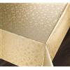 Cieffepi Home Collections COLIBRI Tovaglia in PVC Operato con disegno a rilievo (140x180 cm, Oro)