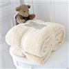 Hachette ltd Hachette, coperta in pile linea Teddy, morbida e calda, ideale per divano, letto o come coperta da viaggio, Poliestere 100% poliestere Pile, crema, Double - 150 x 200 cm