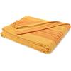 HomeLife Copriletto Matrimoniale Estivo Cotone a Righe [260X260] Made In Italy | Coperta Letto Matrimoniale Cotone Jacquard Rigato | Lenzuolo Copriletto Matrimoniale Leggero | 2P Giallo