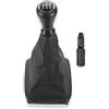 1neiSmartech Kit Pomello 5 Marce e Cuffia in Similpelle Compatibile con Peugeot 206, 206 Plus, 406 - con Adattatore in Plastica e Telaio per Leva Cambio