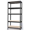 Scaffale 5 Ripiani Acciaio e MDF 5mm Dimensioni 90x40x h.180 Nero