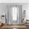 Elrene Home Fashions Tenda a pannello per finestra, motivo: fattoria vivente, a quadri, colore grigio, 132 x 213 cm
