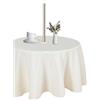 LUSHVIDA Tovaglia rotonda per esterni con foro per ombrello e cerniera, 152 cm, bianca, lavabile, impermeabile, a prova di fuoriuscite e grinze, per patio, primavera, estate, picnic, barbecue
