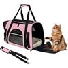 ZSMJAER Borsa Trasportino Gatto, Trasportino Gatto Morbido, Trasportino Pieghevole per Cani, Trasportino per Cani e Gatti di 10kg,- Arieggiato su 4 Lati, di Cuscino Estraibile