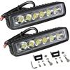 Willpower 2 Pcs Faro da Lavoro Led 12V 24V, 6 pollici Fuoristrada Fari Led Spot Adatto per Auto Fuoristrada Trattore Camion SUV ATV Escavatore